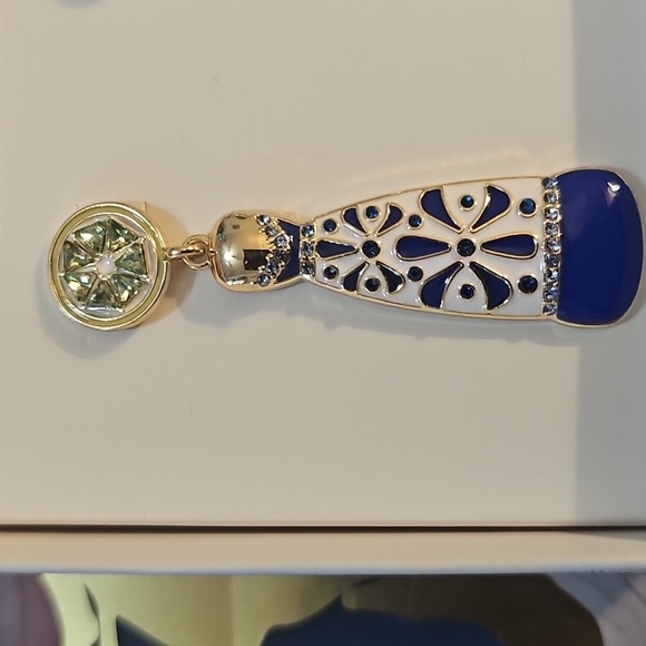 BaubleBar Blue and Gold Drop Earrings - Picture 2 of 3